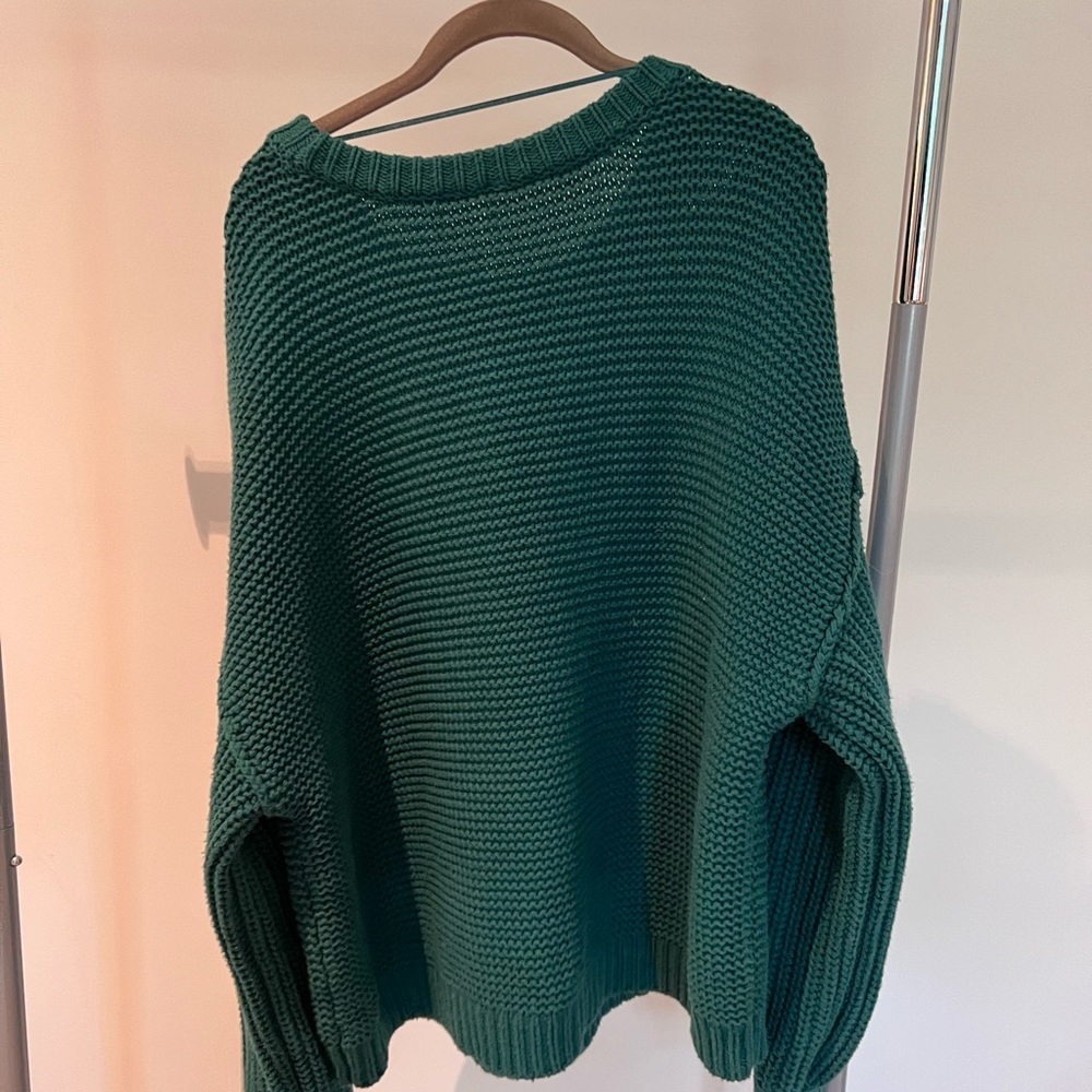 *RARE* free people Leslie cable knit sweater size L - Picture 3 of 6